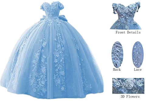 White Lace Wedding Dress for Bride Quinceanera Ball