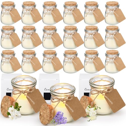 Wedding Candle Favors with DIY Tag Cards - 24 Pcs
