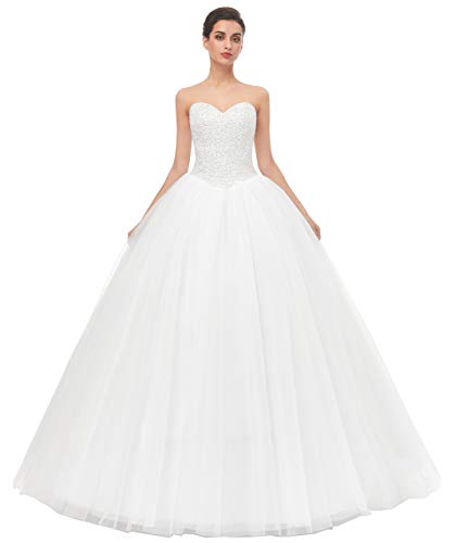 Ball Gown Bridal Wedding Dress for Women - Ivory