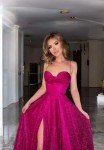Burgundy A-Line Spaghetti Strap Prom Dress Size 10