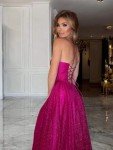 Burgundy A-Line Spaghetti Strap Prom Dress Size 10
