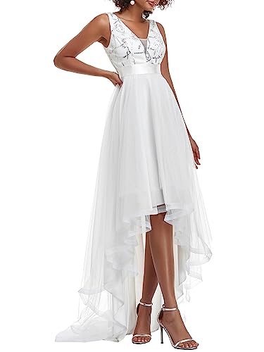 Cream Chiffon Bridesmaid Dress with Pleated Waist