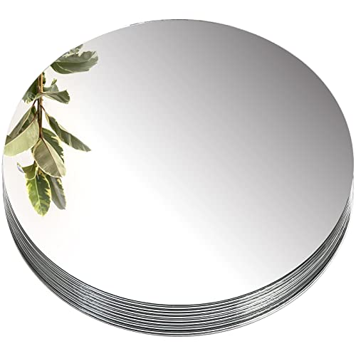 12 Round Mirror Candle Plate Set for Weddings