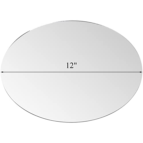 12 Round Mirror Candle Plate Set for Weddings