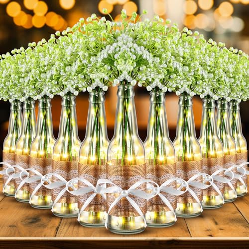 12 Sets LED Baby's Breath Wedding Centerpieces
