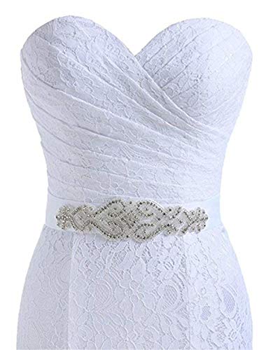 White Lace Mermaid Bridal Wedding Dress - Size US16