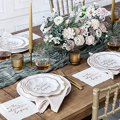 Adventure Begins" 72 Piece Elegant Party Tableware Set