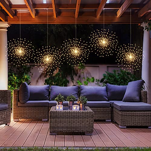 200LED Hanging Sphere Lights, Battery Operated Starburst Lights