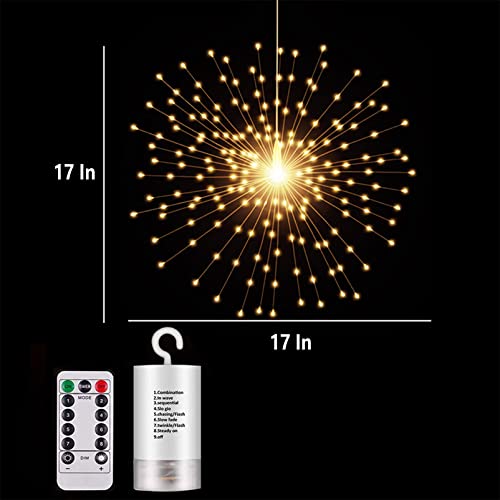 200LED Hanging Sphere Lights, Battery Operated Starburst Lights