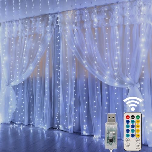 300 LED Curtain String Lights for Wedding Decor