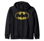 Batman Classic Logo Distressed Zip-Up Hoodie