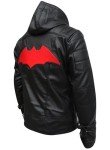 Batman Hooded Leather Jacket and Vest Combo