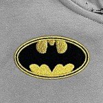 Batman Boys Zip-Up Hoodie – Sizes 4-7 Charcoal