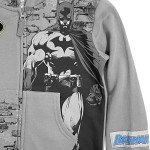 Batman Boys Zip-Up Hoodie – Sizes 4-7 Charcoal