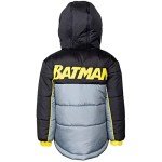Batman Toddler Boys Gray Zip Up Puffer Jacket