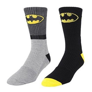 Batman Logo Men's Athletic Crew Socks - 2 Pairs