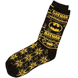 Batman Ugly Christmas Sweater Men's Crew Socks