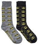 Batman Argyle Crew Socks - 2 Pair Pack