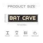 Vintage Bat Cave Metal Wall Sign - 4x16 Inches
