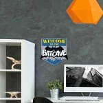 Batman Batcave Embossed Metal Sign - Vintage Decor