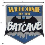 Batman Batcave Embossed Metal Sign - Vintage Decor