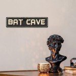 Vintage Bat Cave Metal Wall Sign - 4x16 Inches