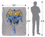 Vintage Batman Super Soft Sherpa Throw Blanket