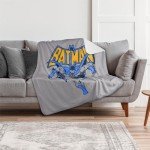 Vintage Batman Super Soft Sherpa Throw Blanket