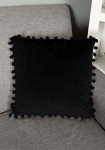 Batman Logo Black Pom Pom Pillow for Fun Decor