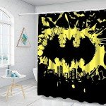 Batman Shower Curtain Set with Hooks, 72"x72