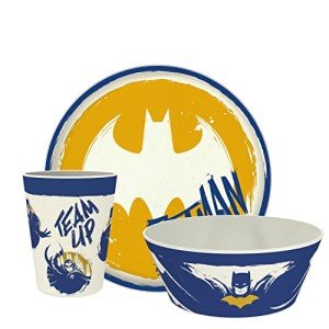 Batman Kids Dinnerware Set – 3 Piece Melamine Set