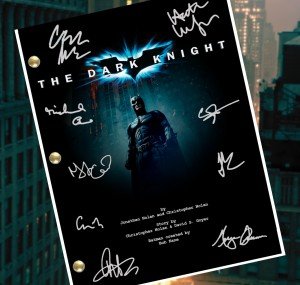 Batman Dark Knight Autographed Script Reprint