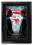 Batman vs Superman Framed 16" x 12" Autographed Poster