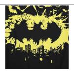 Batman Shower Curtain Set with Hooks, 72"x72