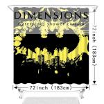 Batman Shower Curtain Set with Hooks, 72"x72