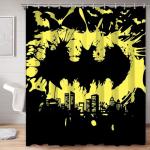 Batman Shower Curtain Set with Hooks, 72"x72