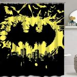 Batman Shower Curtain Set with Hooks, 72"x72