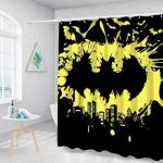 Batman Shower Curtain Set with Hooks, 72"x72