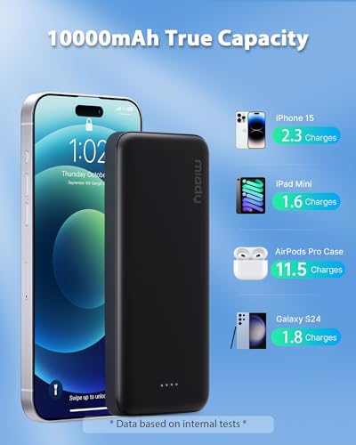 Miady 10,000mAh Dual USB Portable Charger 2-Pack