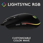 Logitech G203 RGB Wired Gaming Mouse - 8,000 DPI
