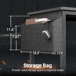 BEXEVUE 47" Gaming Desk with LED Light & Power Outlet