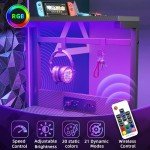 BEXEVUE 47" Gaming Desk with LED Light & Power Outlet