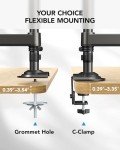 HUANUO Adjustable Dual Monitor Stand for Desks
