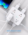 8-Outlet Surge Protector Power Strip with USB Ports