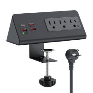 Nightstand Power Strip with USB Ports & Outlets