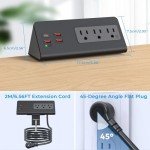 Nightstand Power Strip with USB Ports & Outlets