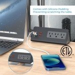 Nightstand Power Strip with USB Ports & Outlets