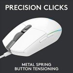 Logitech G203 RGB Wired Gaming Mouse - White