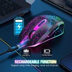 Wireless Gaming Mouse with Colorful LED Lights