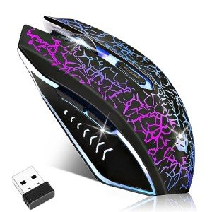 LuLabboard Rechargeable Wireless Gaming Mouse with RGB Lights